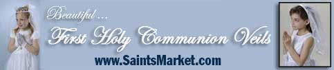 Beautiful Holy Communion Veils at the SaintsMarket.com